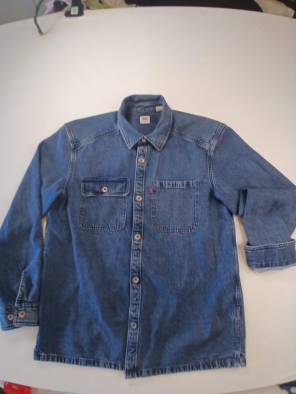 Levi's Men's Blue Denim Button-Up Shirt